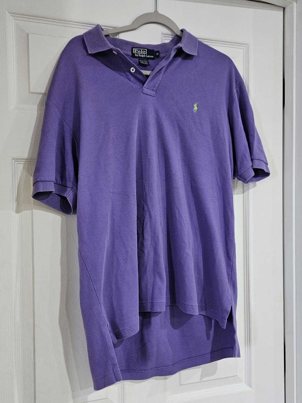 Polo Ralph Lauren Vtg Mens Polo Shirt Purple Short Sleeve Collared Medium